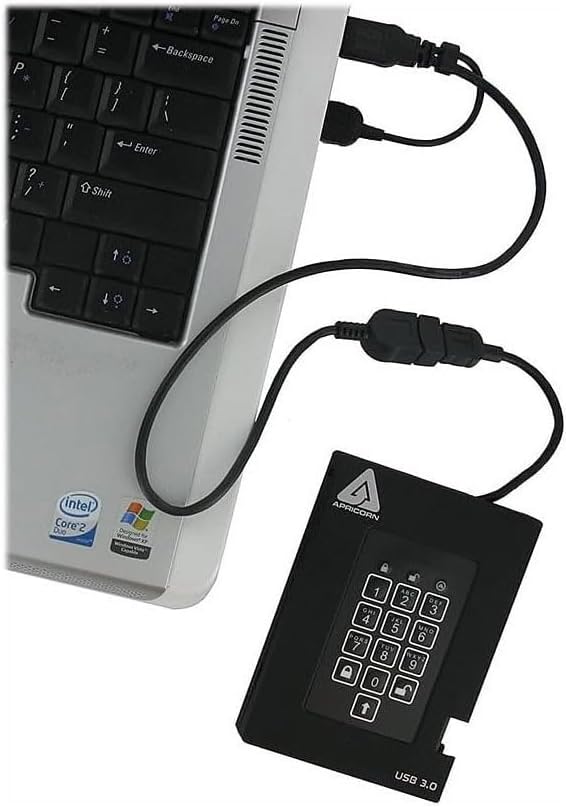 Apricorn 2TB Aegis Fortress L3- FIPS Level 3 Validated USB 3.0 Hardware Encrypted Portable Drive (AFL3-2TB) , black