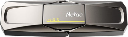 Netac 256GB Portable External USB Solid State Drive Type-c and USB 3.2 Dual Interface, up to 400MB/s Security Protection for Data Storage, Expansion of Storage for Photos/Videos/Music/Files, US5