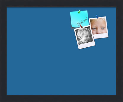 PinPix 16x13 Inch Cork Bulletin Board. This Decorative Framed Pin Board Comes with Navy Pastel Design and a Satin Black Frame. Ideal for Home Office Decor or Message Board (PinPix-1811)