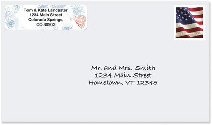 Colorful Images Flower Garden Rolled Personalized Return Address Mailing Labels with Dispenser, Customize with Name & Shipping Address, 250 ¾” x 2½” Self Adhesive, Easy Peel Label Roll