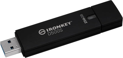 Kingston Ironkey D500S 256GB Encrypted Flash Drive | Dual Hidden Partition | FIPS 140-3 Level 3 | XTS-AES 256-bit | BadUSB and Brute Force Protection | Multi-Pin Option | IKD500S/256GB