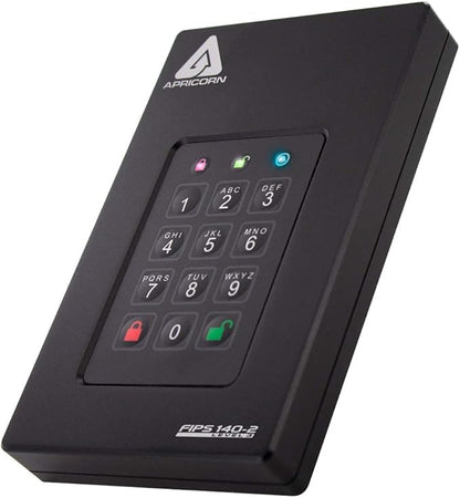 Apricorn 3TB Aegis Fortress L3- FIPS Level 3 Validated USB 3.0 Hardware Encrypted Portable Drive (AFL3-3TB)