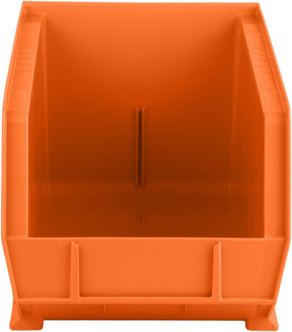 Hudson Exchange 15" x 8" x 7" (6 Pack) Plastic Stackable Storage Bin and Hanging Container, Orange