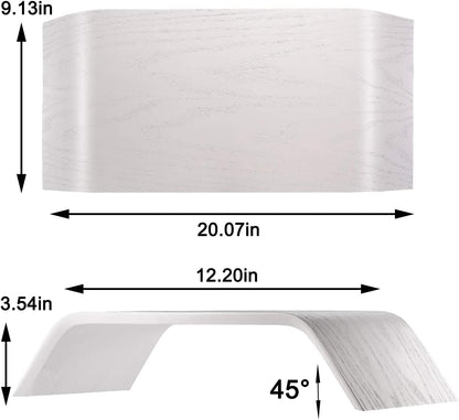 SAMDI Wooden Computer Monitor Stand, Desktop Accessories, Laptop Stand, Notebook Stand, for MacBook Stand (Oak Wood White)