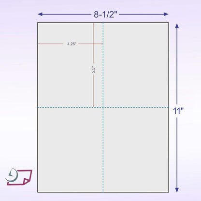 NextDayLabels - 8-1/2" x 11" Laser/Inkjet Postcards 4 Per Page, (4-1/4" x 5-1/2" Each Card | Gray, 200 Cards)