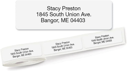 Personalized Return Address Labels, Roll of 250 Gloss White Self-Adhesive Labels Without Dispenser, Customize with Name & Shipping Address, Colorful Images