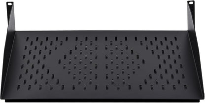 RackPath 2U Cantilever Universal Rack Shelf - 14in Deep – Rackmount Shelf for 19’’ AV/Network Equipment Racks – 55lbs Capacity - 2 Pack