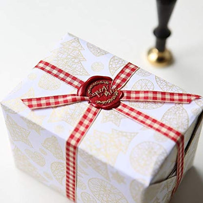 UNIQOOO Mailable Glue Gun Sealing Wax Sticks for Wax Seal Stamp - Metallic Burgundy Wine Red, For Birthday Cards, Wedding Invitations, Envelopes, Snail Mails, Wine Packages, Xmas Gift Ideas, Pack of 8