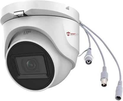 Anpviz 5MP Analog CCTV Camera HD 4-in-1 (TVI/AHD/CVI/CVBS) Security Turret TVI Camera, Dome Surveillance Camera with 2.8mm Lens, 100ft IR Night Vision, Metal Housing IP67 Waterproof for Outdoor/Indoor