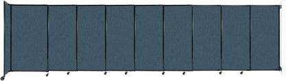 Wall-Mounted Sliding StraightWall Room Divider | Adjustable Widths | Locking Wheels | Room Separator | Up to 19'9" Wide x 5' Tall Caribbean Fabric Panels
