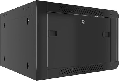 Sysracks Wall Mount Server Rack Cabinet Locking Computer | Cabinet Network Enclosure | Electronics | Security | Audio | Video | AV Equipment| Data Rack | 24-Inch Depth Server Cabinet (9U)