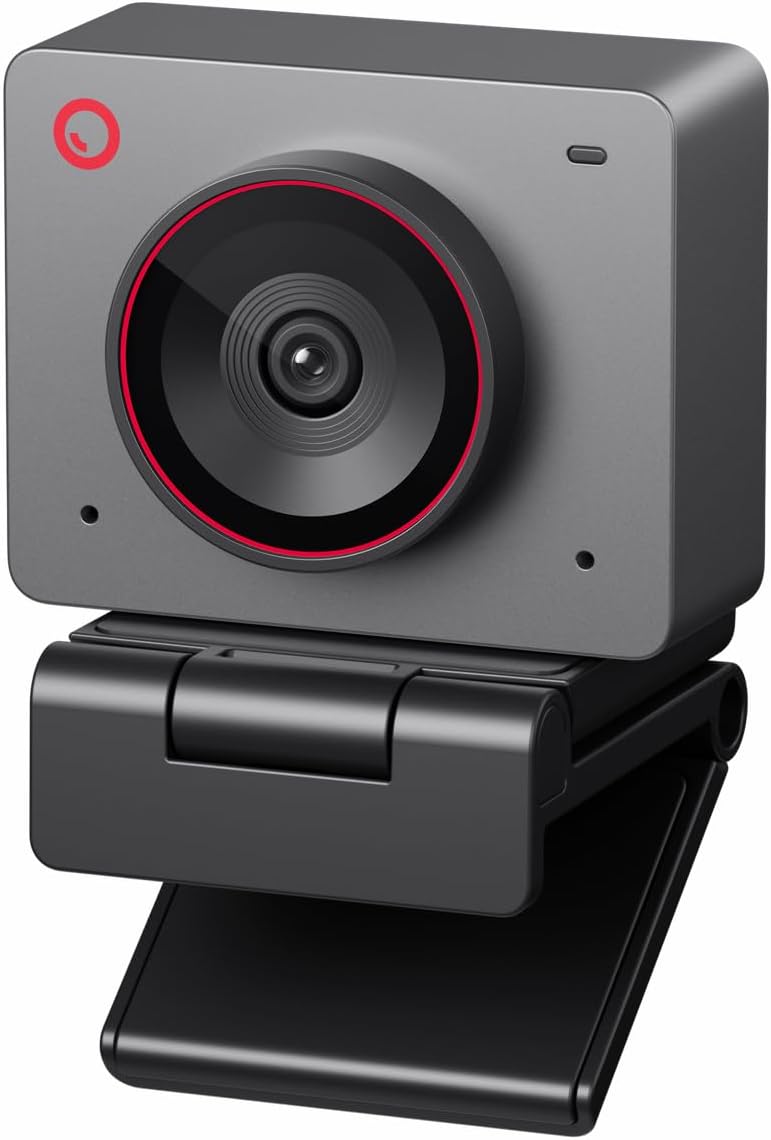 OBSBOT Meet 2-4K Webcam for PC with 1/2" Sensor, AI Framing & Autofocus, Beauty Mode, Lightweight, Gesture Control, HDR, Dual Microphone, 60 FPS, Web Cam for Streaming, Meeting, Gaming. (Space Grey)