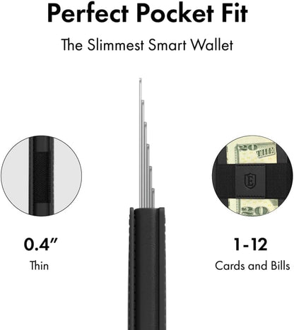Ekster Parliament Men's Wallet | RFID Blocking Leather Minimalist Wallet | Slim Wallet for Men - Designed for Quick Card Access with Push Button