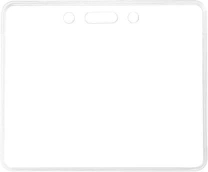 Amazon Basics ID Badge Holders, Horizontal Clear Plastic 3.38" x 2.38", Pack of 50