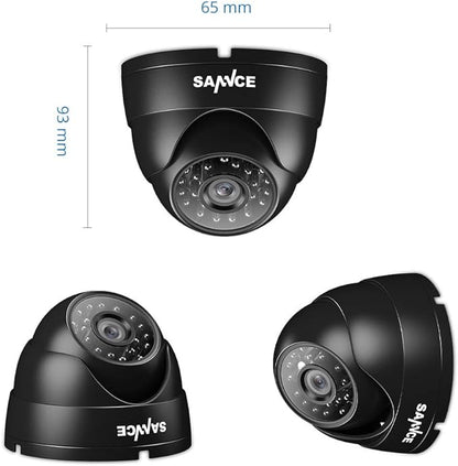 SANNCE 1080p CCTV Security Camera, Dome Surveillance Camera with 100ft Night Vision, IP66 Waterproof for 960H,720P,1080P,5MP,4K Analog Security DVR (No Power Supply and Cable, Only a Camera)