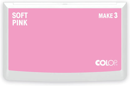COLOP Make Series, Ink Stamp Pads, with Non-Toxic Premium Ink, Water-Based Acid-Free (Soft Pink, Make 3-3-1/2" x 6-1/4")