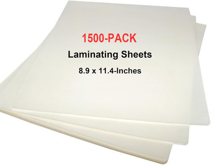 MPRT Laminating Sheets, 3 Mil Clear Thermal Laminating Pouches 8.9 x 11.4 Inches Laminate Sheet Paper for Laminator, 1500-Pack