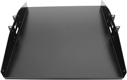 Server Rack Shelf-Rack Mount Cantilever Tray,2-Post Server Rack Shelf - Center Mount,for 19" Network Rack- Heavy Duty Steel - Weight Capacity 150lb-2U H 19" D/ 2 Pieces Packaging (2U19, 19INCH)