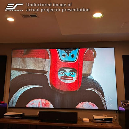 Elite Screens 123" Fixed Frame Projector Screen 16:9, 4K/8K UHD, Edge-Free ALR, 1.65 Gain, 90% Ceiling Light Rejecting, AR123H2-SBCLR16