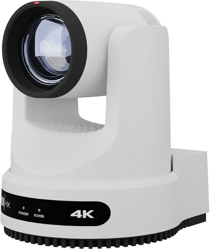 PTZOptics Move 4K SDI/HDMI/USB/IP PTZ Camera with 12x Optical Zoom (White) (PT12X-4K-WH-G3) + Lens Cleaning Kit + HDMI Cable + Ethernet Cable + Color Wire Ties