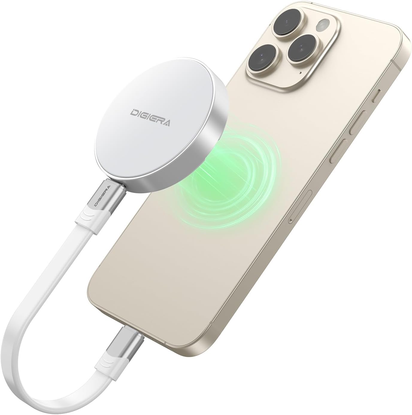 4TB Magnetic Portable SSD, External Solid State Drives with USB-C 3.2 Gen 2x2, Speed Up to 2000MB/s, Compact & Durable, Compatible with iPhone 15/16 Series and Other USB-C Devices, White