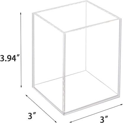 2 Pack Acrylic Pen Pencil Holder, Clear Makeup Brush Holder Cup Storage Office Desktop Desk Table Stationery Organizer