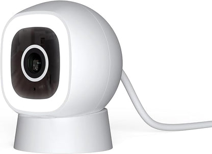 Luna 2K QHD Security Camera Indoor/Outdoor, Wired IP65 2,4GHz WiFi Camera for Home Security, Color Night Vision, Spotlight/Siren, AI Motion Detection, Smart Alerts, App Control (1,White)