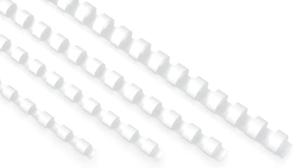 Plastic Binding Combs, Mixed Size, 21rings, 1/4in, 5/16in, 3/8in, 1/2in, Binding Capacity 20-90 Sheets, Max. Binding A4 Size Paper, White, Pack of 100