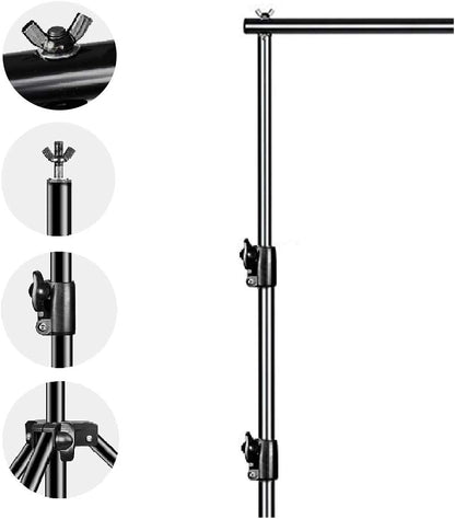 SLOW DOLPHIN Photo Video Studio 10ft (W) x 9.2ft (H) Heavy Duty Adjustable Photography Backdrop Stand Background Support System Kit with Carry Bag