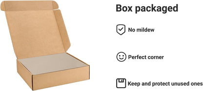 25 Pcs Book Board, Binder Board, Cover Board, Heavy Duty Chipboard for Book Binding, DIY Cardboard (Gray, 12 x 12 Inch 100PT)