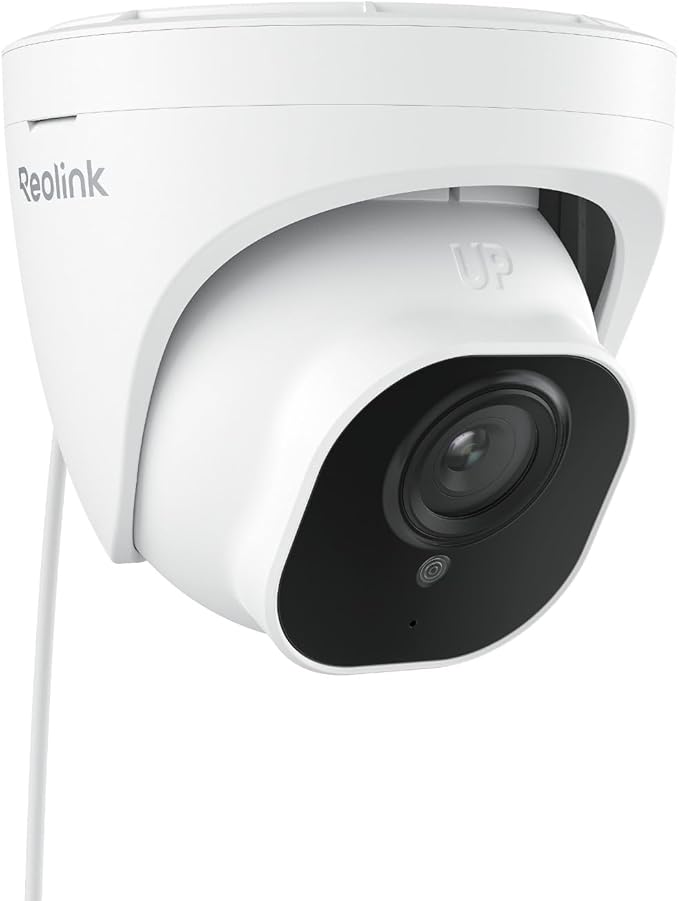 REOLINK Wired Security Camera Outdoor, IP PoE Dome Surveillance Camera, Smart Human/Vehicle Detection, Work with Smart Home, 100ft 5MP HD IR Night Vision, Up to 512GB microSD Card, RLC-520A