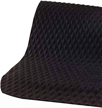 American Floor Mats Hog Heaven Premium 7/8" Black & Black Border 4' x 8' Nitrile Backed Anti-Fatigue Comfort Mat