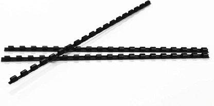HOUYEE 1/4 Inch Plastic Binding Comb 19 Ring, 20 Sheet Capacity, Letter Size Black Comb Binding Spines (200 Pack)