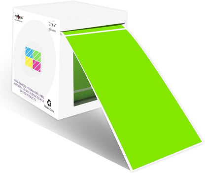 PARLAIM 3 X 5 Inch Rectangle Adhesive Color Coding Stickers,Square Colorful Inventory Stickers -250 Per Dispenser Box