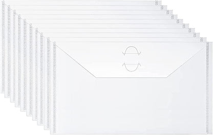 5.9 x 9.9 inch Large Stamp & Die Storage Pockets Resealable Clear Plastic Seal Bags Storage Case for Cutting Dies Stencil Album Stamp Crafts for DIY Scrapbooking Paper Card Craft Cutting Die