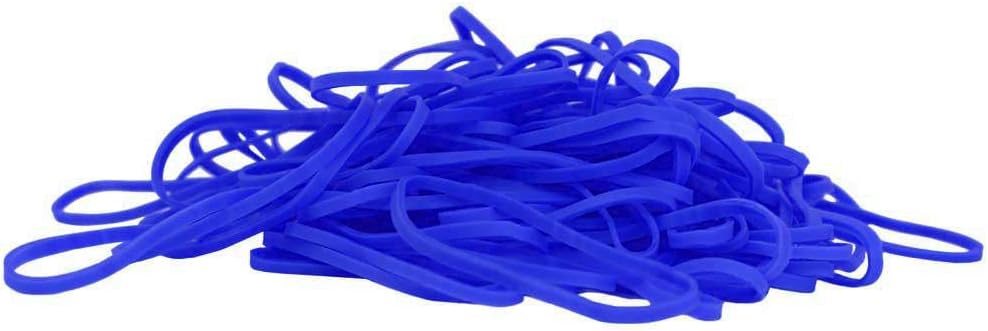 JAM PAPER Colorful Rubber Bands - Size 33 - Blue Rubberbands - 100/Pack