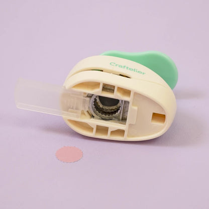 Craftelier - 5/8 Inch Circle Scallop Punch with lever press | Shape Hole Puncher for Paper Crafts | Scalloped Hole Punch for Scrapbooking, DIY Cards & Journals | Mini Hole Punch for Paper & Cardstock.