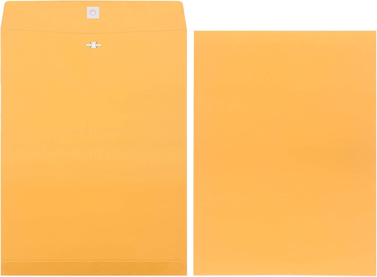 Frienda 4 Sizes Clasp Envelopes Kraft Paper Catalog Clasp Envelope with Closure for Filing, Storing or Mailing Documents, 50 Pieces(6 x 9 In, 9 x 12 In, 10 x 13 In, 12 x 15.5 In,Yellow)