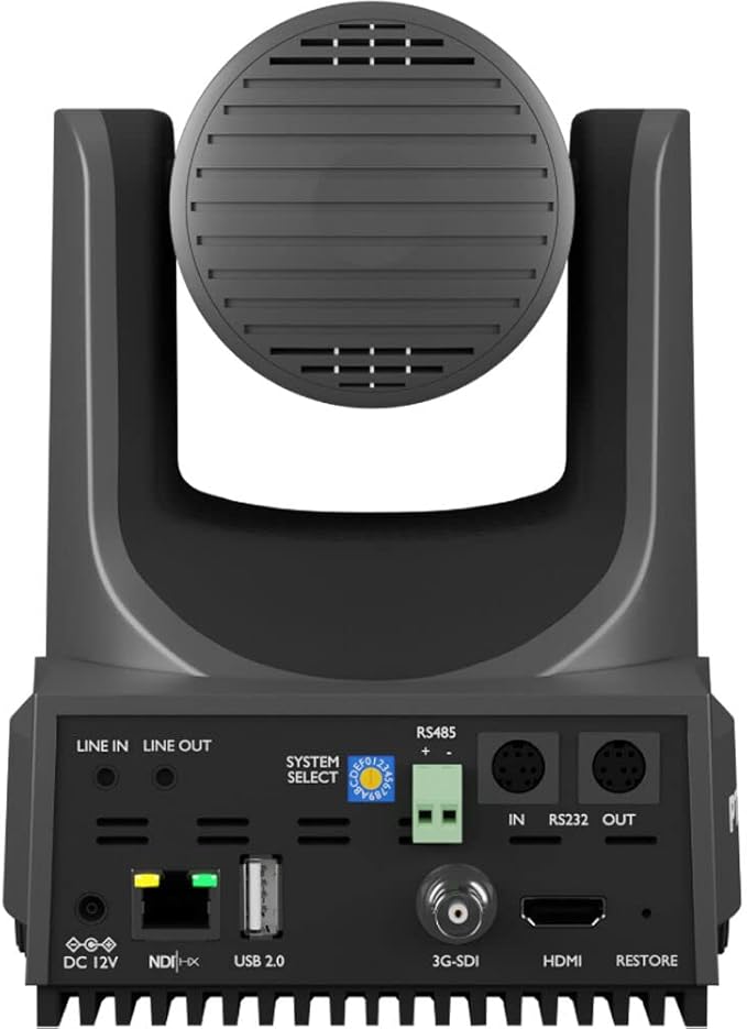 PTZOptics Move 4K SDI/HDMI/USB/IP PTZ Camera with 12x Optical Zoom (Gray) (PT12X-4K-GY-G3) + Lens Cleaning Kit + HDMI Cable + Ethernet Cable + Color Wire Ties
