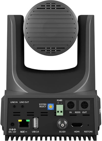 PTZOptics Move 4K SDI/HDMI/USB/IP PTZ Camera with 12x Optical Zoom (Gray) (PT12X-4K-GY-G3) + Lens Cleaning Kit + HDMI Cable + Ethernet Cable + Color Wire Ties