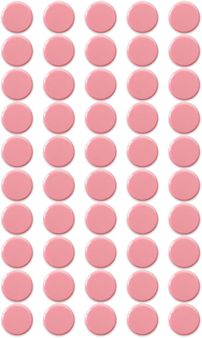 Qualsen 50 Pack Pink Fridge Magnets, Cute Funny Heavy Duty Round Magnets for Refrigerator Whiteboard Locker Kitchen Office Classroom