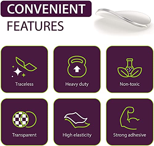 Double Sided Sticky Dots 200PCs - Clear Round Mounting Putty - Sticky Tack for Hanging - Picture Hangers Without Nails - Adhesive Double Sided Tape Dots - Poster Putty Removable