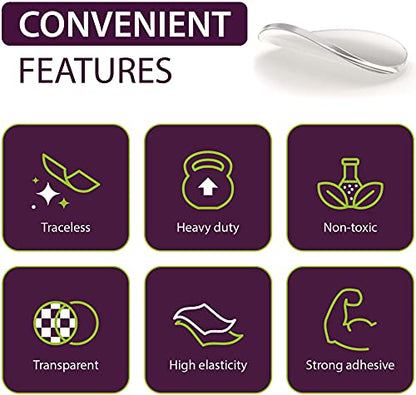 Large Double Sided Sticky Dots 40PCs - Round Sticky Tack for Wall Hanging - Mounting Putty Removable - Double Sided Tape Dots for Crafts Poster Picture Hanging - Clear Circle Stickers