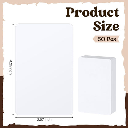 Zomiboo 50 Pcs Tall Trading Card Dividers White 2.7 x 4.2 Inch Plastic Card Dividers for Storage Boxes Games Sports Baseball