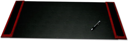 Dacasso Rosewood and Leather Desk Set, 3-Piece (D8037)