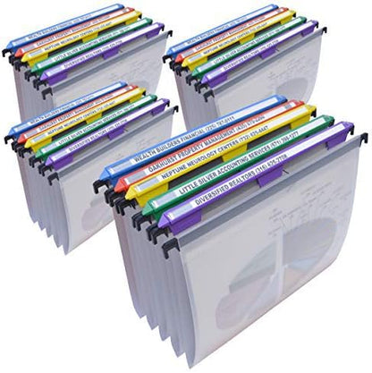 Ultimate Office MagniFile Hanging File Folders V- Bottom Letter Size with 11 inch Magnified Indexes That Double The Size of Your File Titles to Find Files Fast. (Set of 20 Frost)