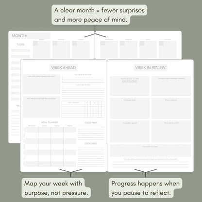 Pland Studio 90-Day Productivity Planner – Forest Sage Hardcover | Undated Daily Journal with Habit Tracker, Vision Board, and Focused Goal Setting for Entrepreneurs, Creatives & Busy Professionals