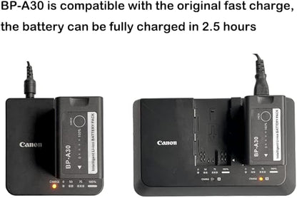 Replacement Battery for Canon BP-A30 Compatible with EOS C200,EOS C70,C200B,C220B,EOS C300 Mark II,C300 MK III,C500 Mark II,X605 XF705 4K UHD(A30)