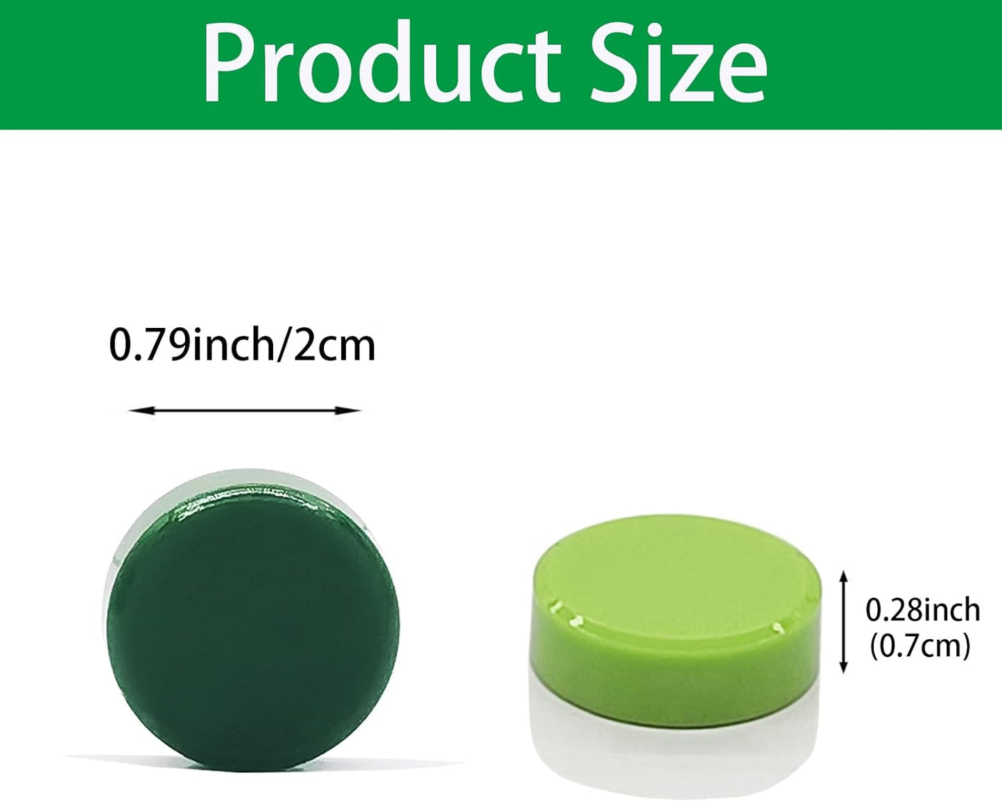ZDZBLX Fridge Magnets 30 PCS, Strong Refrigerator Magnets for Whiteboard, Heavy Duty Small Round Magnets, Mini Decorative Cute Magnet for Fridge, Locker, Map, Kitchen, School, Office,Classroom (Green)