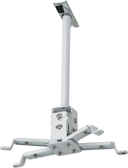 ALZO Short Suspended Drop Ceiling Video Projector Mount with Scissor Clamp for T-Bar Attachment with 10 Inch Drop